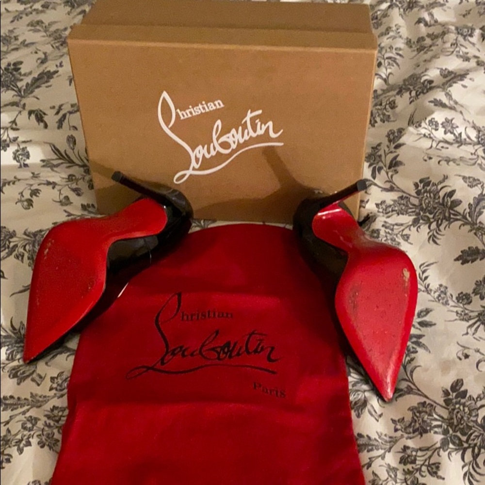 Christian Louboutin Black and Red Heels